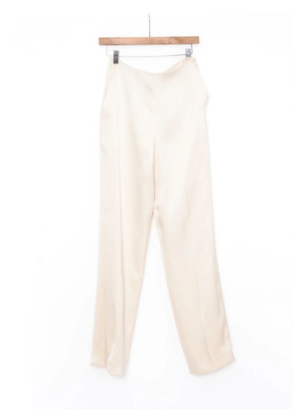 1990s Hermès pants in ivory silk