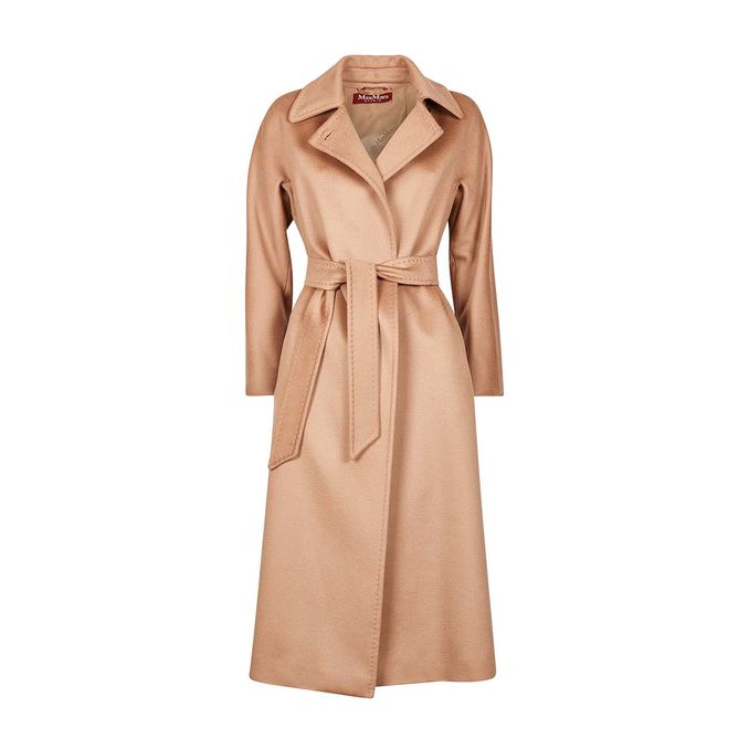 ABELIALUNGO WOOL COAT WITH BELT Woman Camel