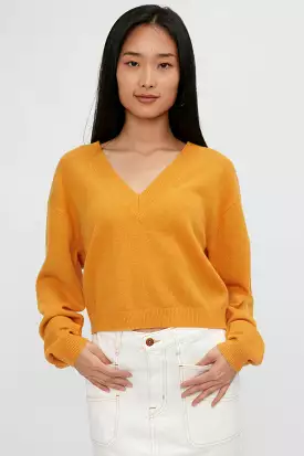 Alba Cropped Sweater in Honey