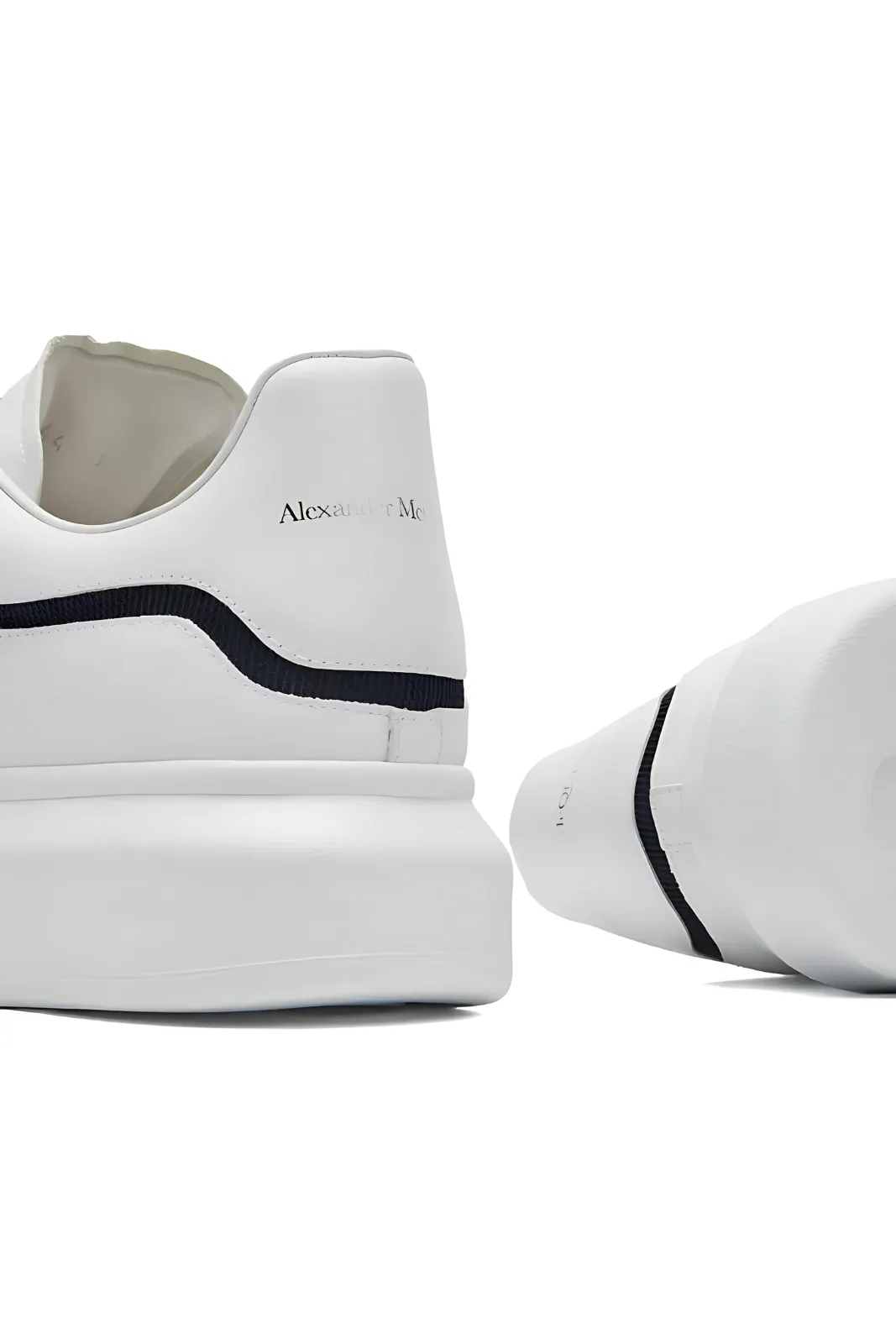 Alexander McQueen Neoprene Canvas White Black Sneakers