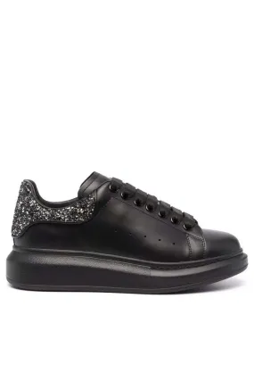 Alexander McQueen Oversized Black glitter-counter sneakers