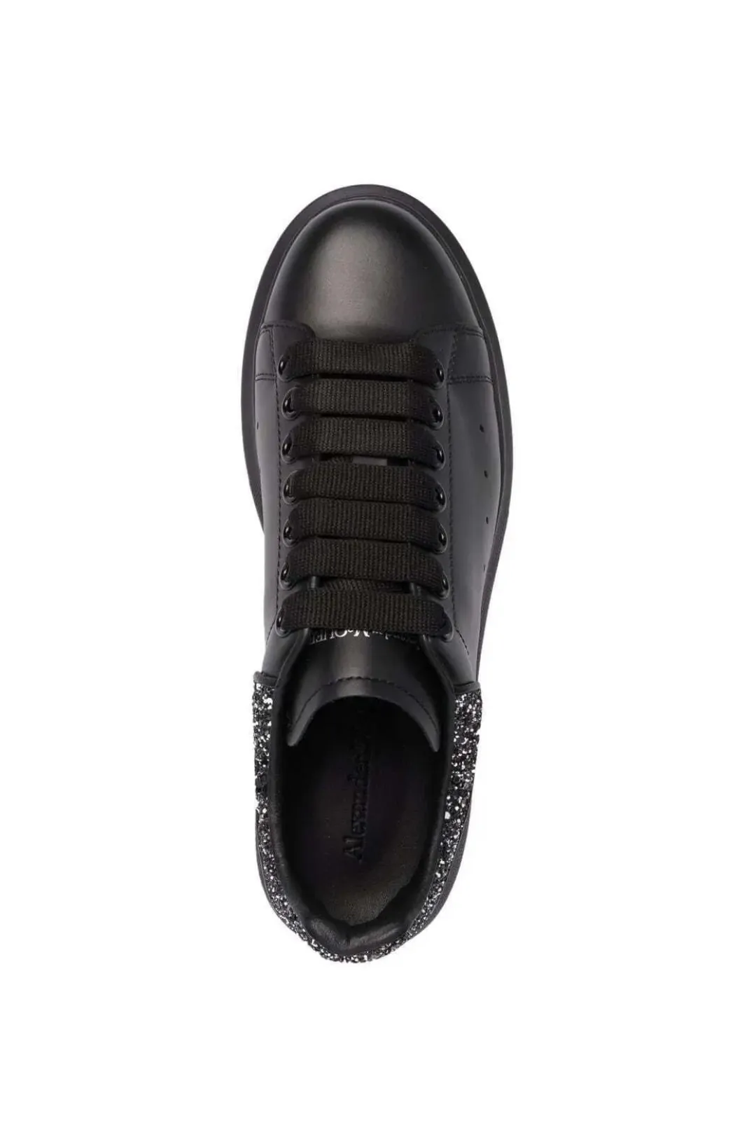 Alexander McQueen Oversized Black glitter-counter sneakers