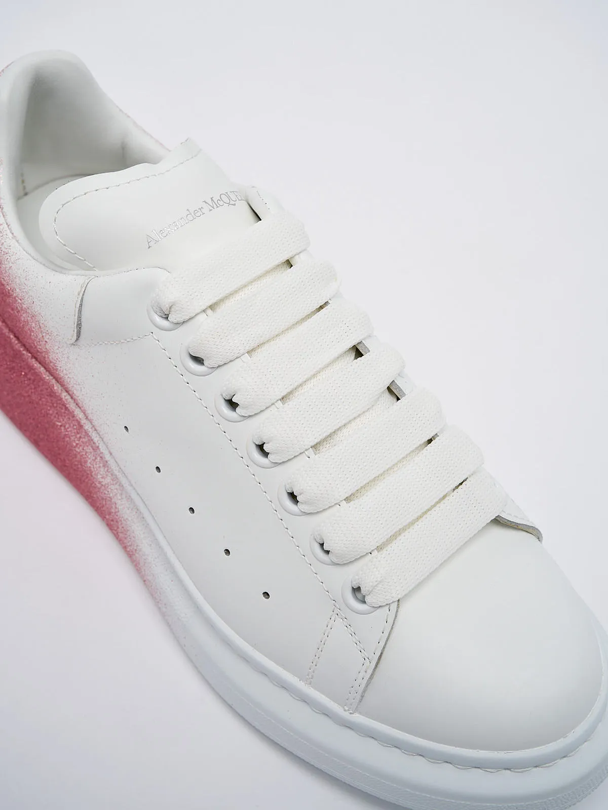 Alexander Mcqueen Oversized Gradient-effect Sneakers In White/pink