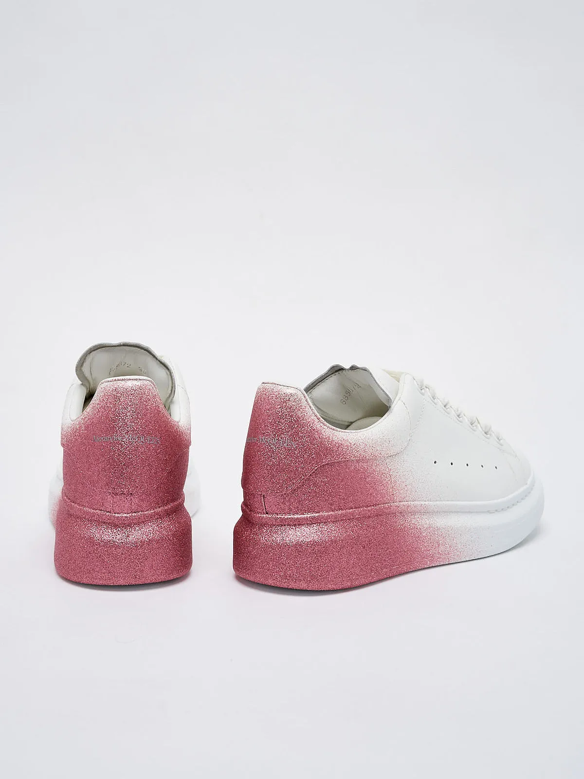 Alexander Mcqueen Oversized Gradient-effect Sneakers In White/pink