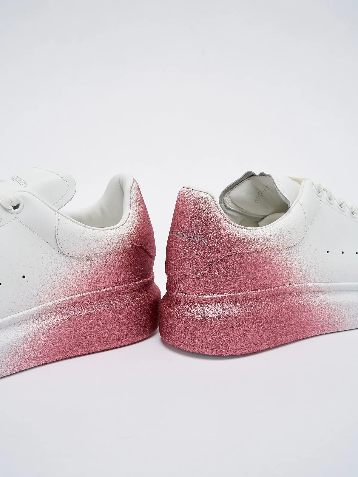 Alexander Mcqueen Oversized Gradient-effect Sneakers In White/pink