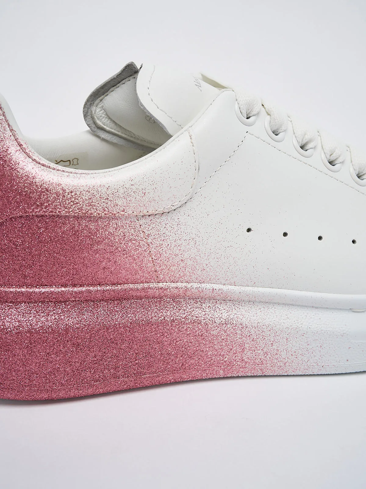 Alexander Mcqueen Oversized Gradient-effect Sneakers In White/pink