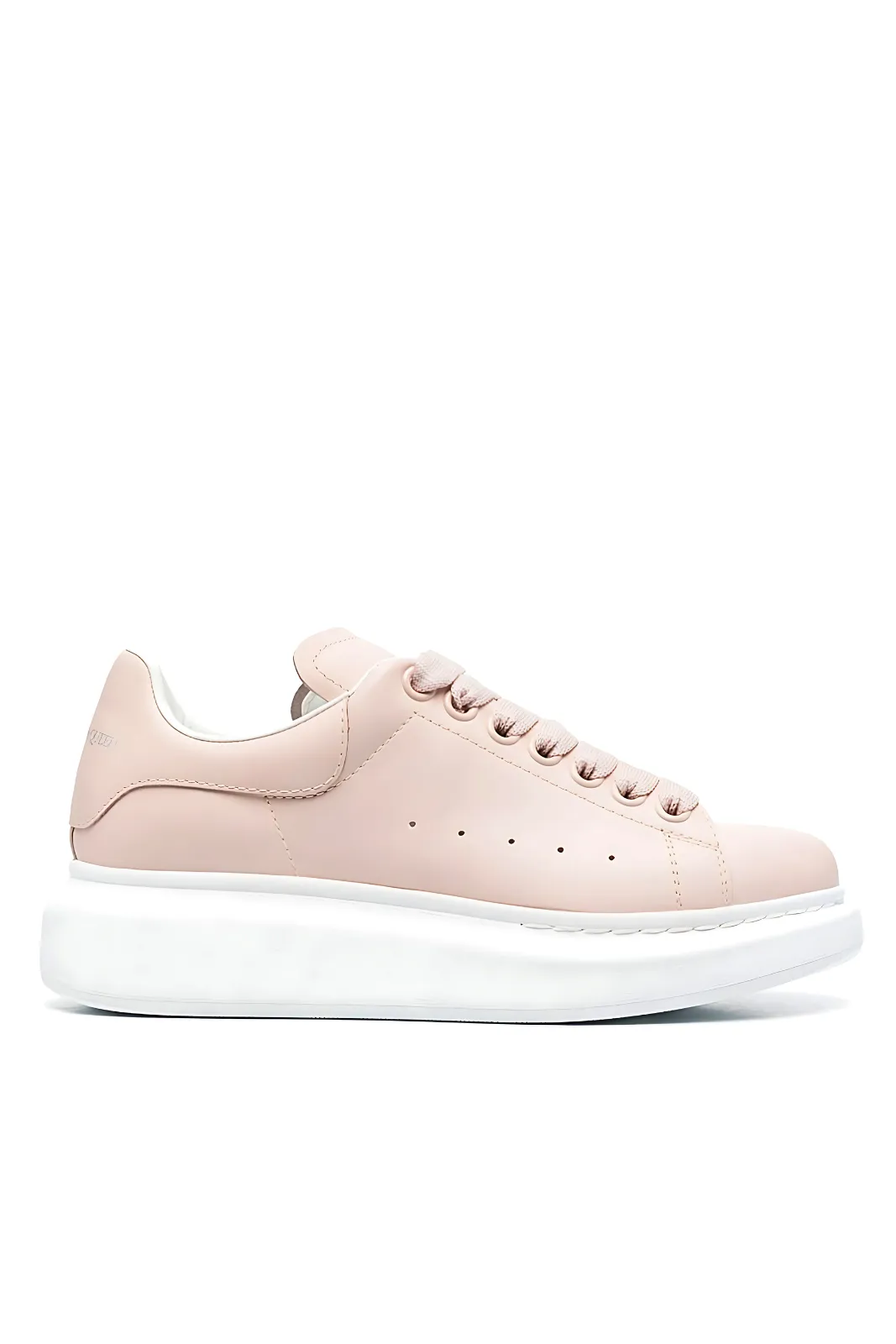 Alexander McQueen Oversized leather sneakers dusty pink