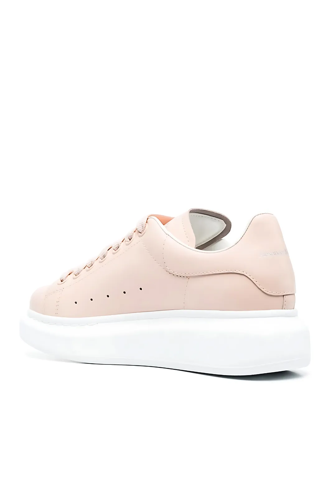 Alexander McQueen Oversized leather sneakers dusty pink