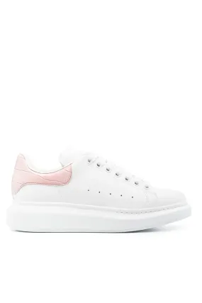 Alexander McQueen Oversized leather sneakers white and pink