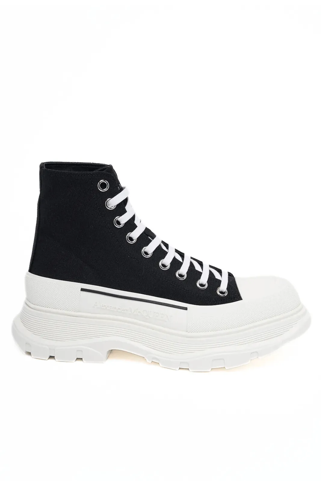 Alexander McQueen Tread Slick High-Top Man Sneakers Black White