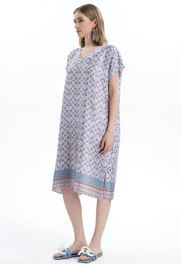 All Over Tile Printed Dress