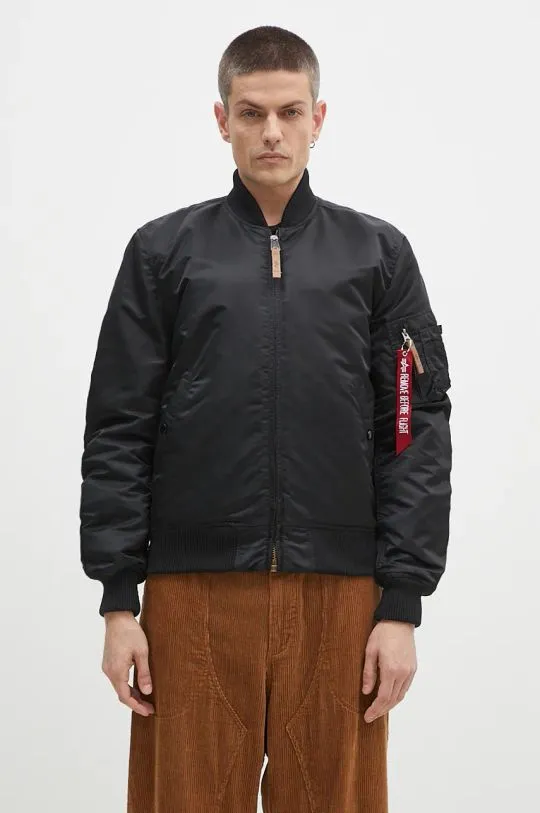 Alpha Industries bomber jacket MA-1 VF 59 men's black color 191118.03