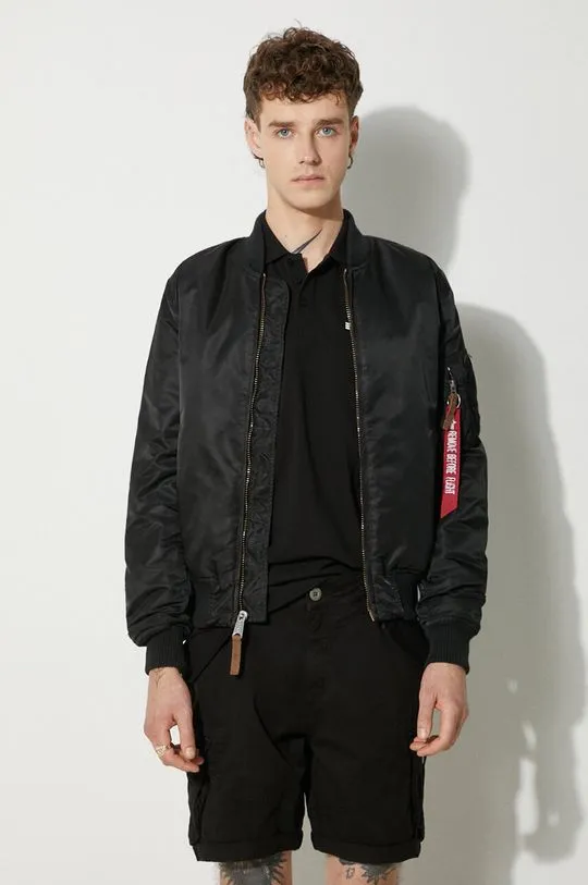 Alpha Industries bomber jacket MA-1 VF 59 men's black color 191118.03