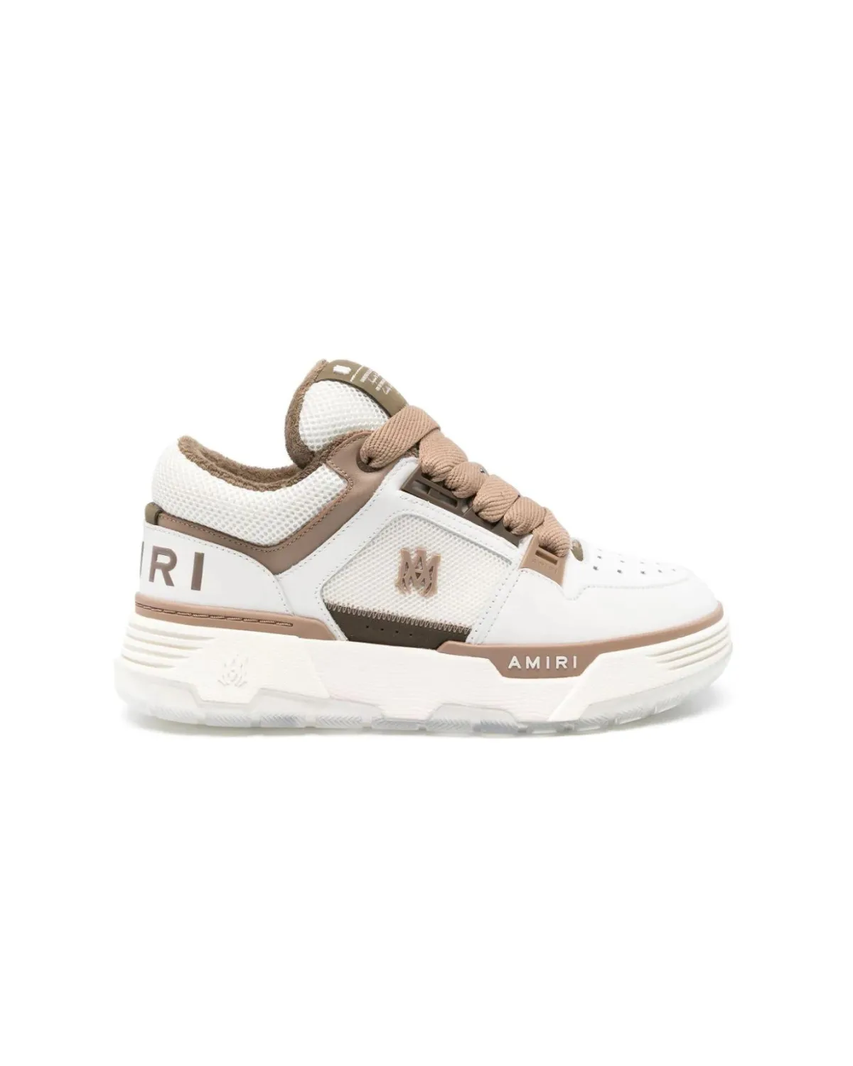 Amiri Ma-1 panelled sneakers ivory- brown