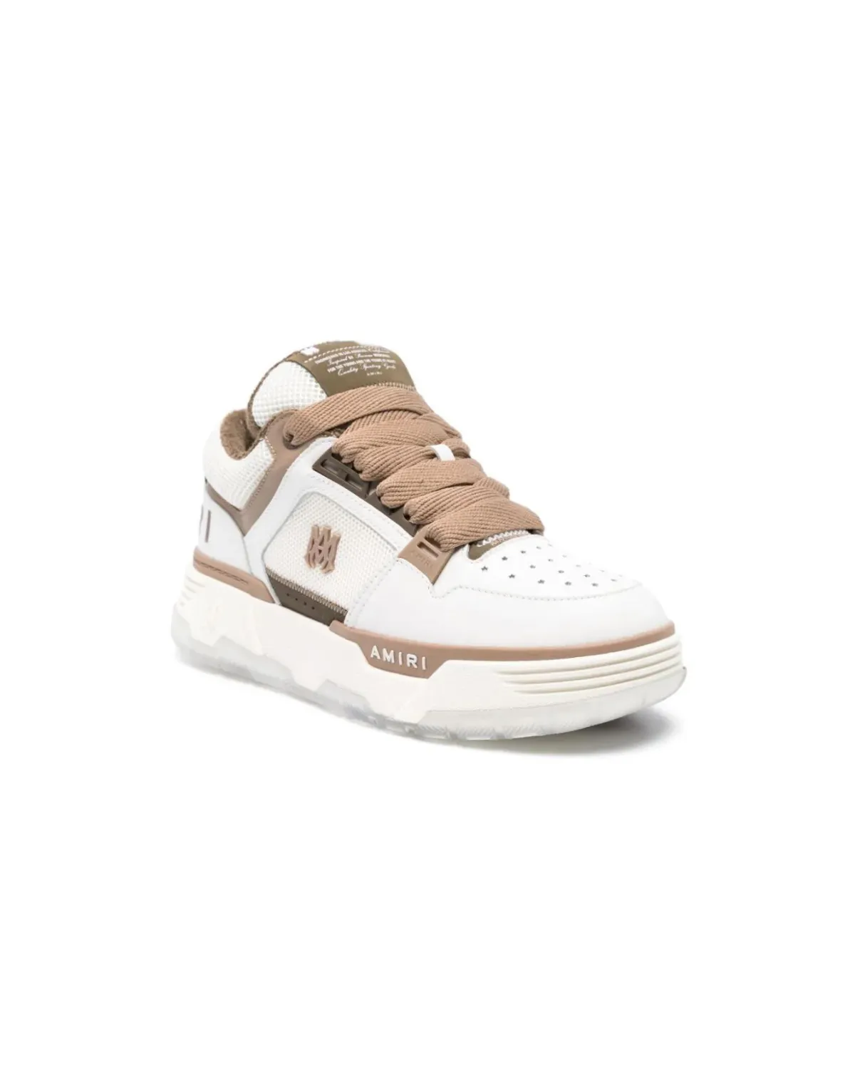 Amiri Ma-1 panelled sneakers ivory- brown