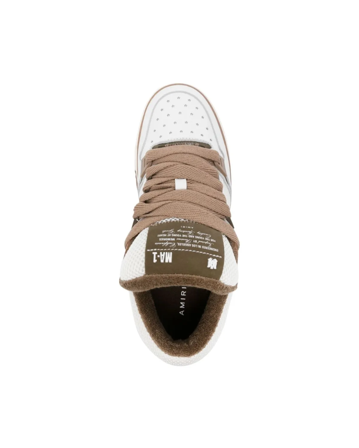 Amiri Ma-1 panelled sneakers ivory- brown