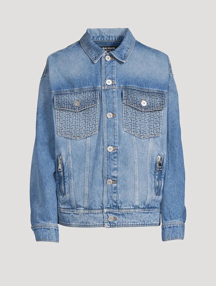 BALMAIN Monogram Denim Jacket