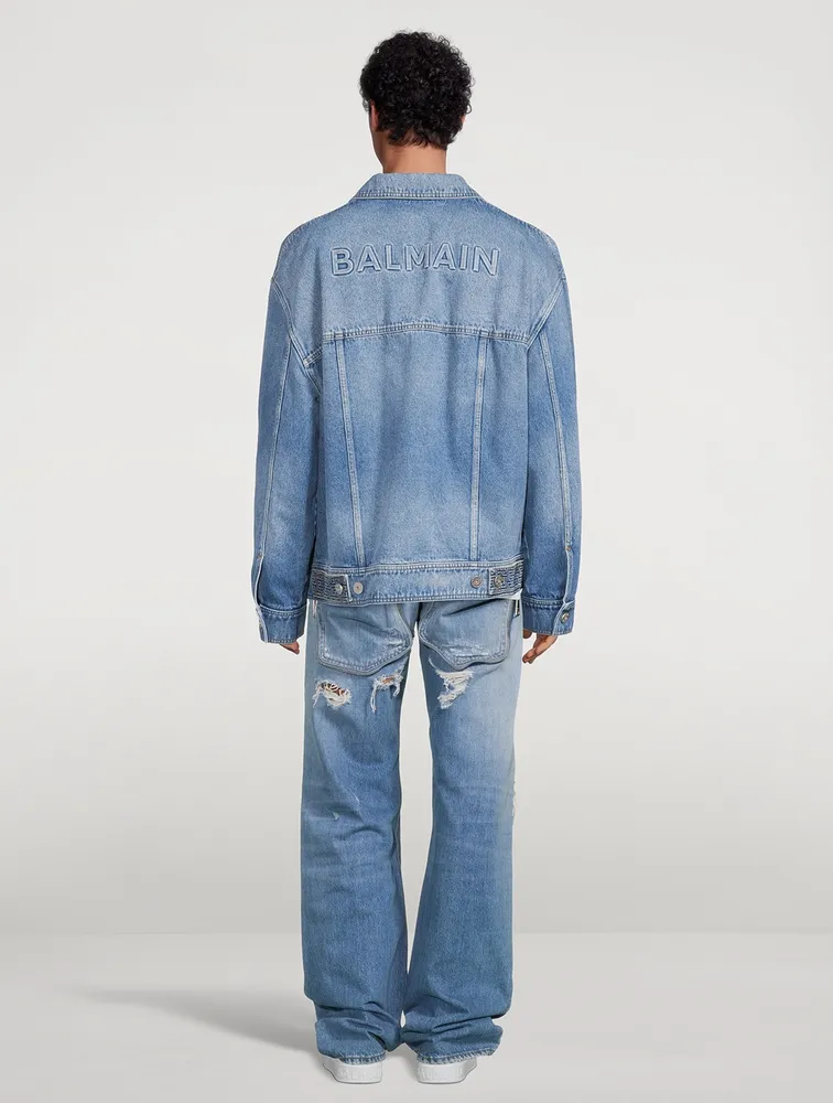 BALMAIN Monogram Denim Jacket