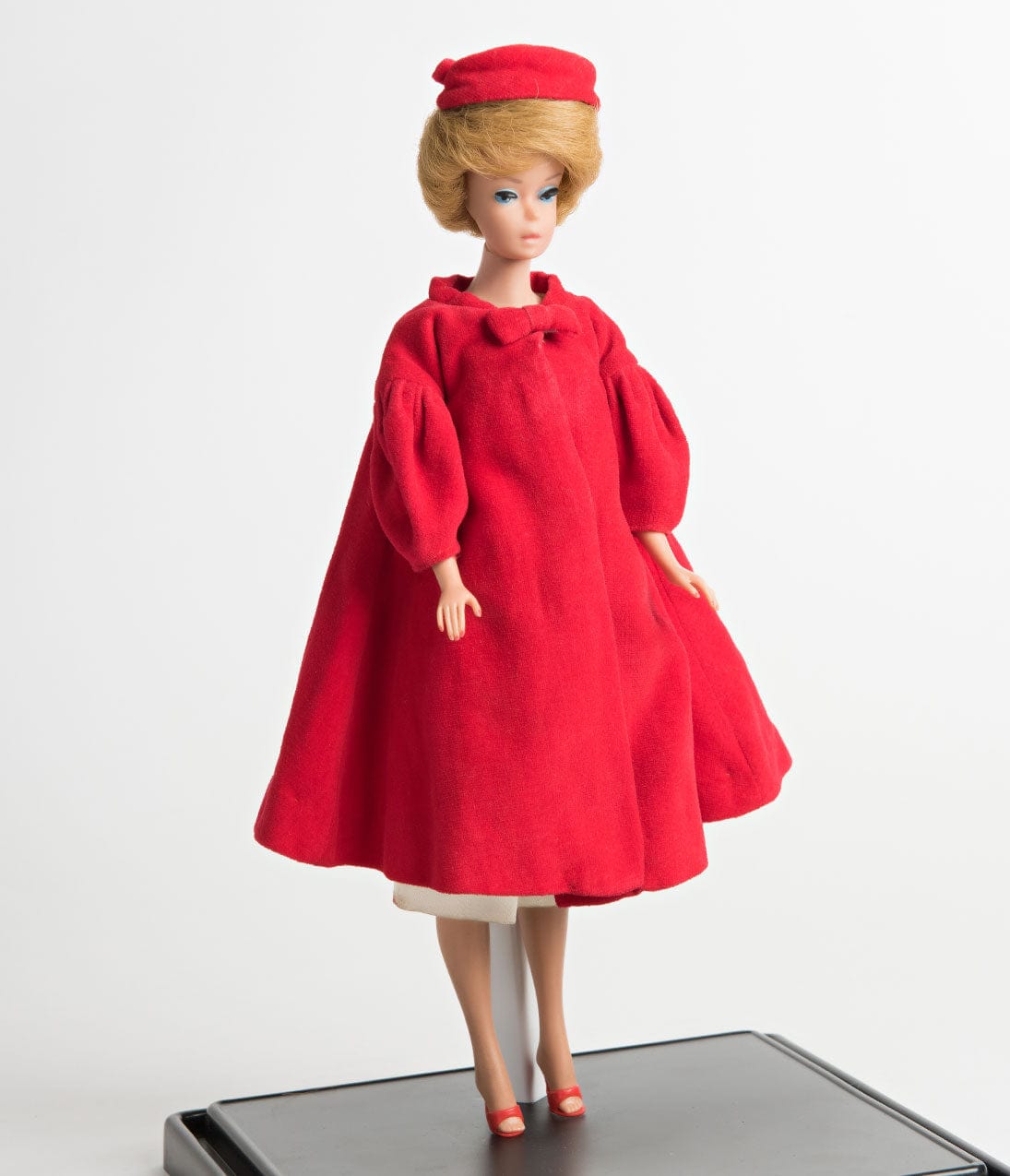 Barbie x Unique Vintage 1960s Style Red Flare Swing Coat