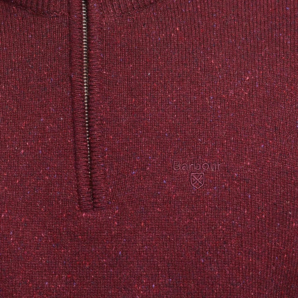 Barbour - Tisbury Half Zip Sweater in Ruby