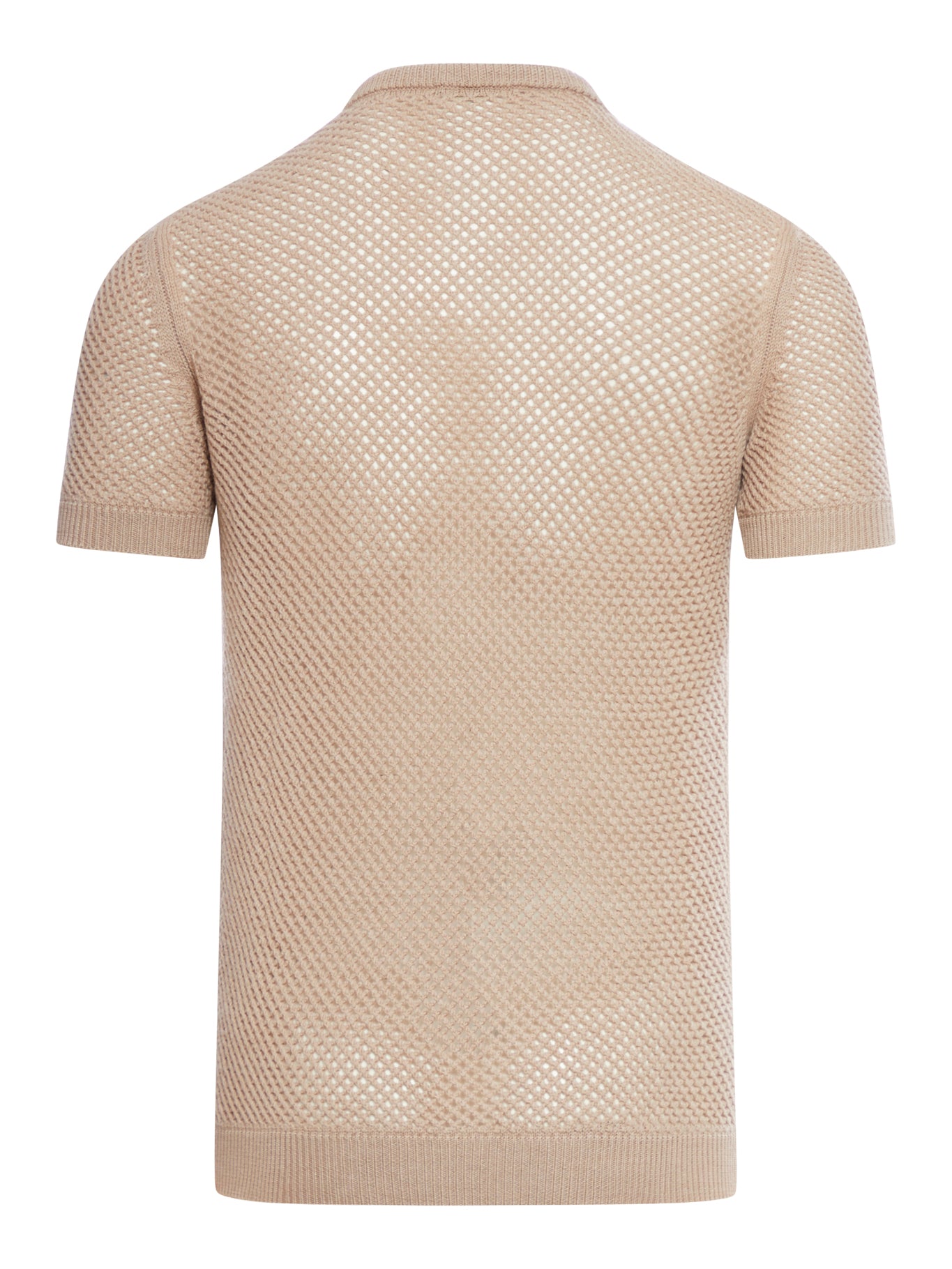 Beige wool mesh sweater