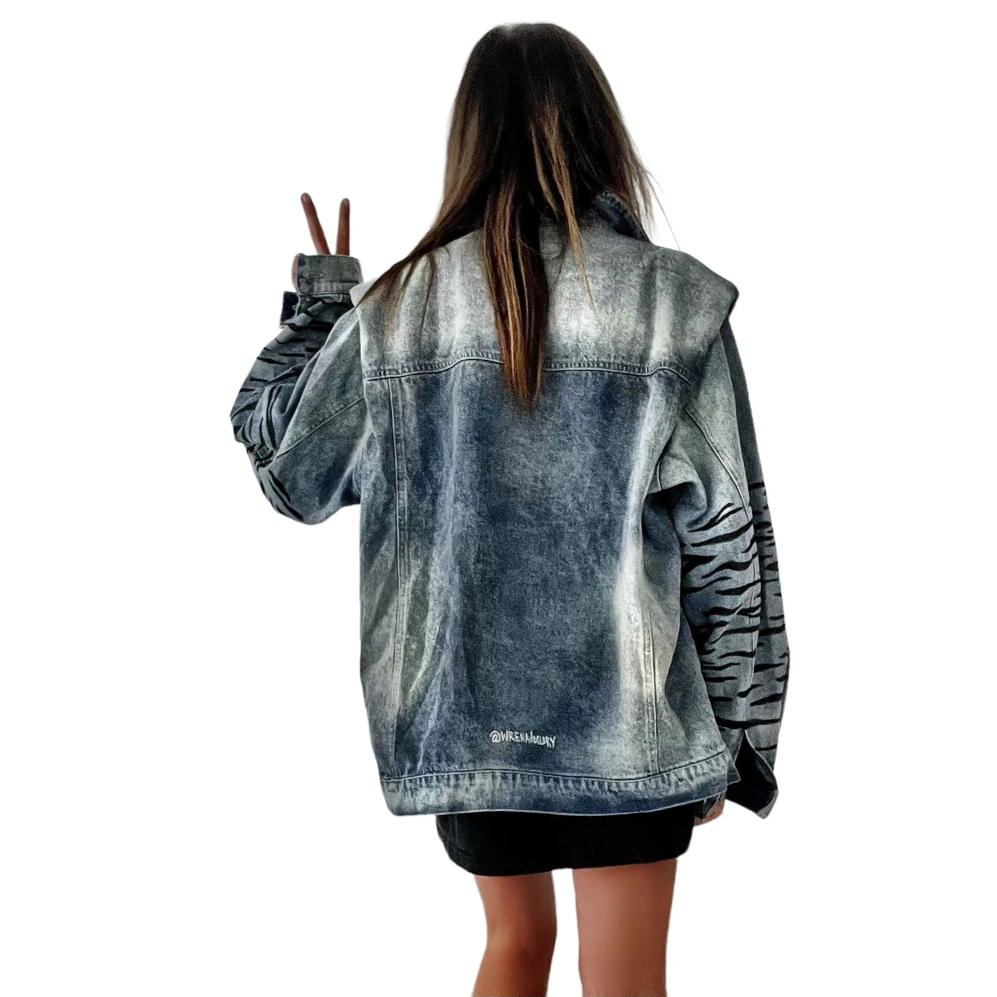 'Beyond Zebra' Denim Jacket