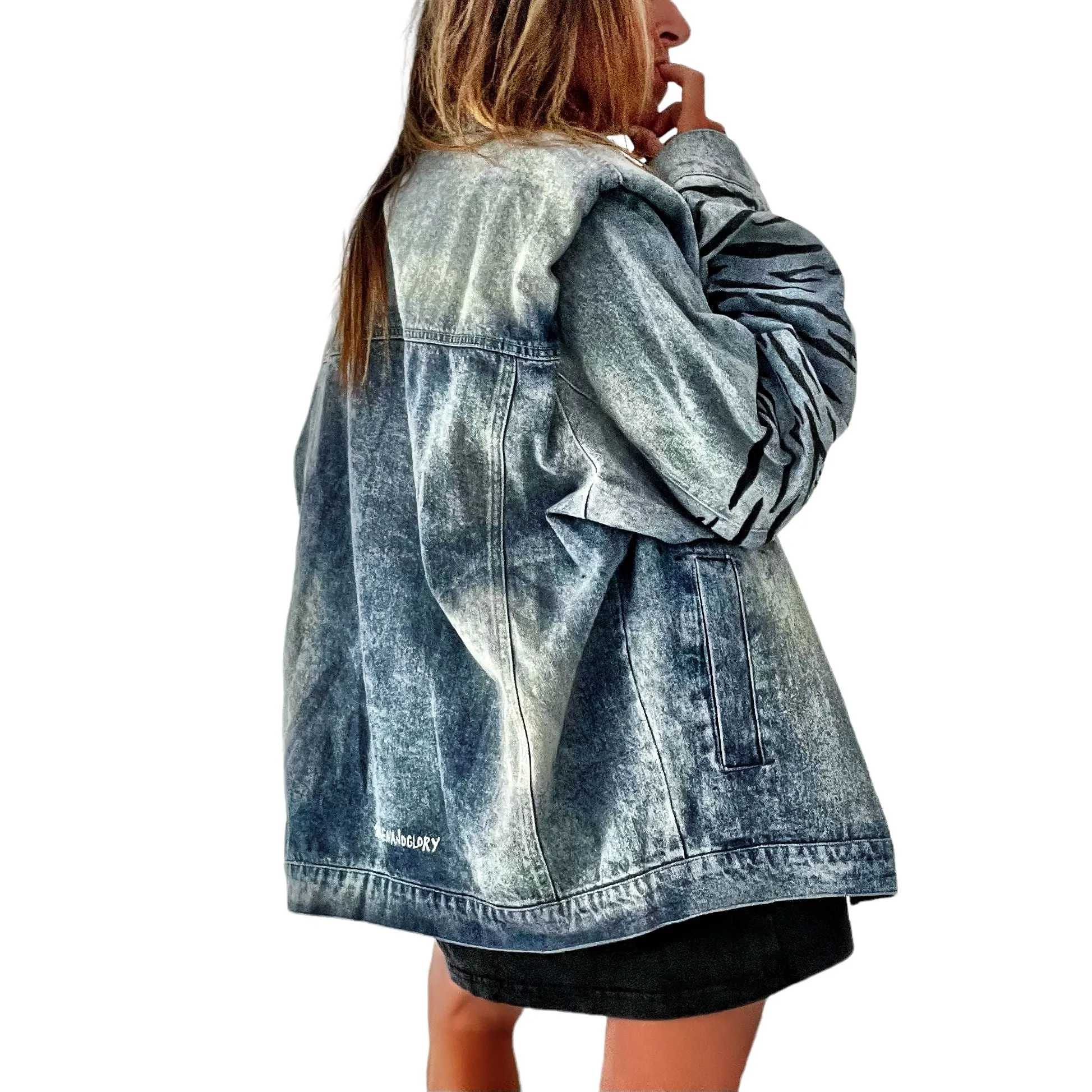 'Beyond Zebra' Denim Jacket