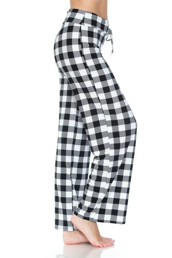 Black & White Checkered Comfortable Soft Lounge Pajama Pants