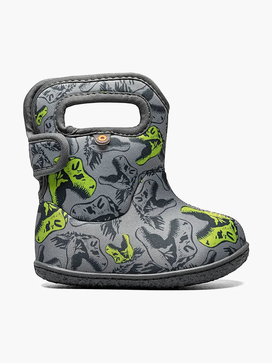 Bogs Kids Snow Boots COOL DINOS in Grey