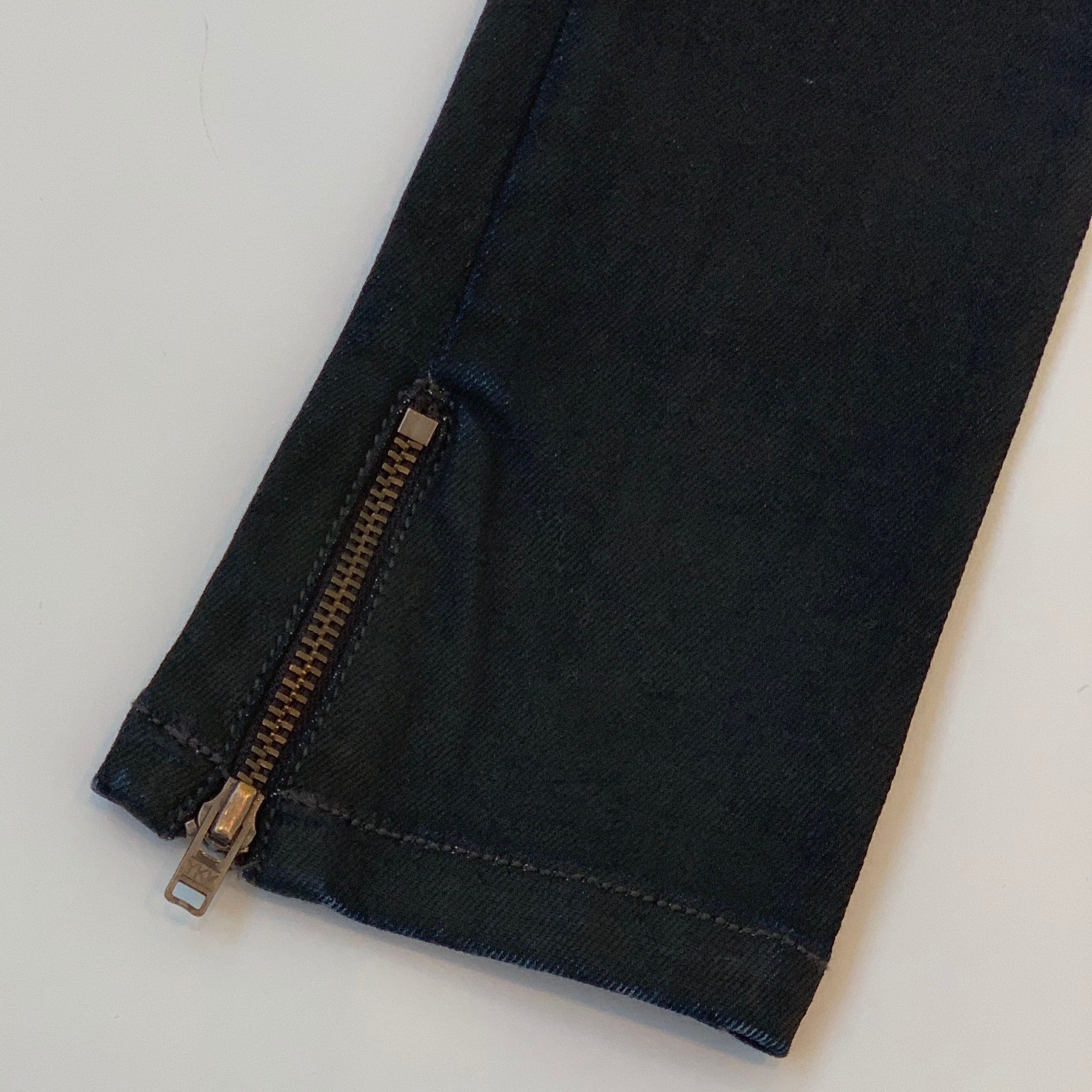 Bonpoint Black Waxed Moto Style Jeans: 3 Years