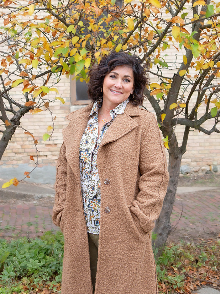 Boucle Coat, Beige