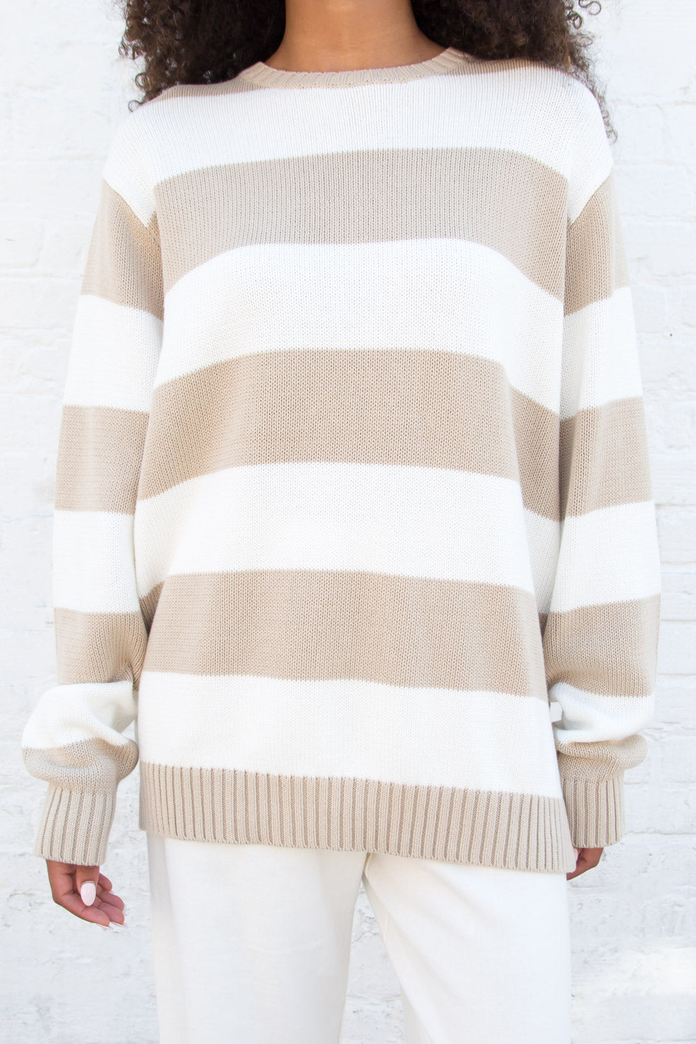 Brianna Cotton Thick Stripe Sweater