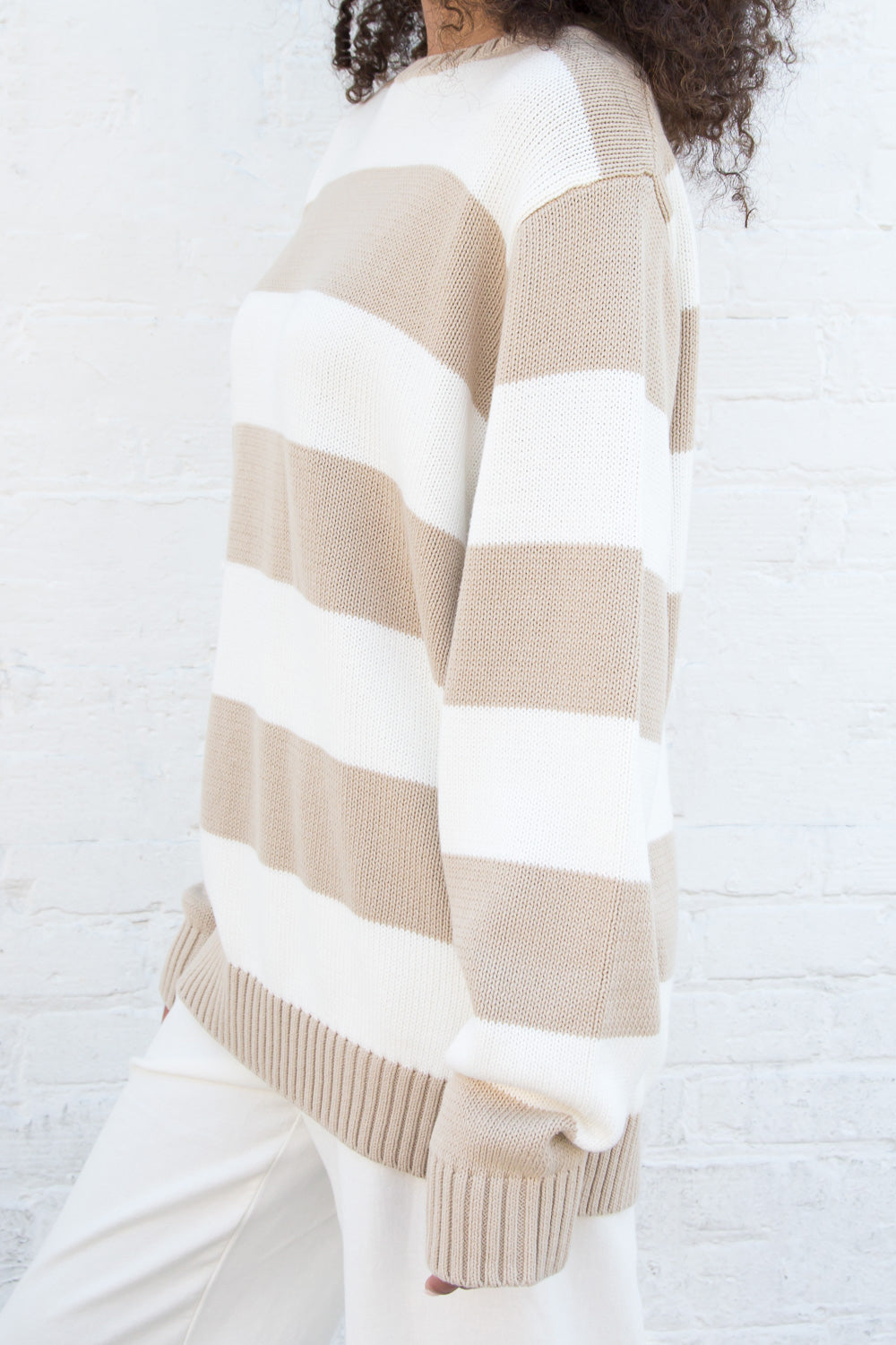 Brianna Cotton Thick Stripe Sweater