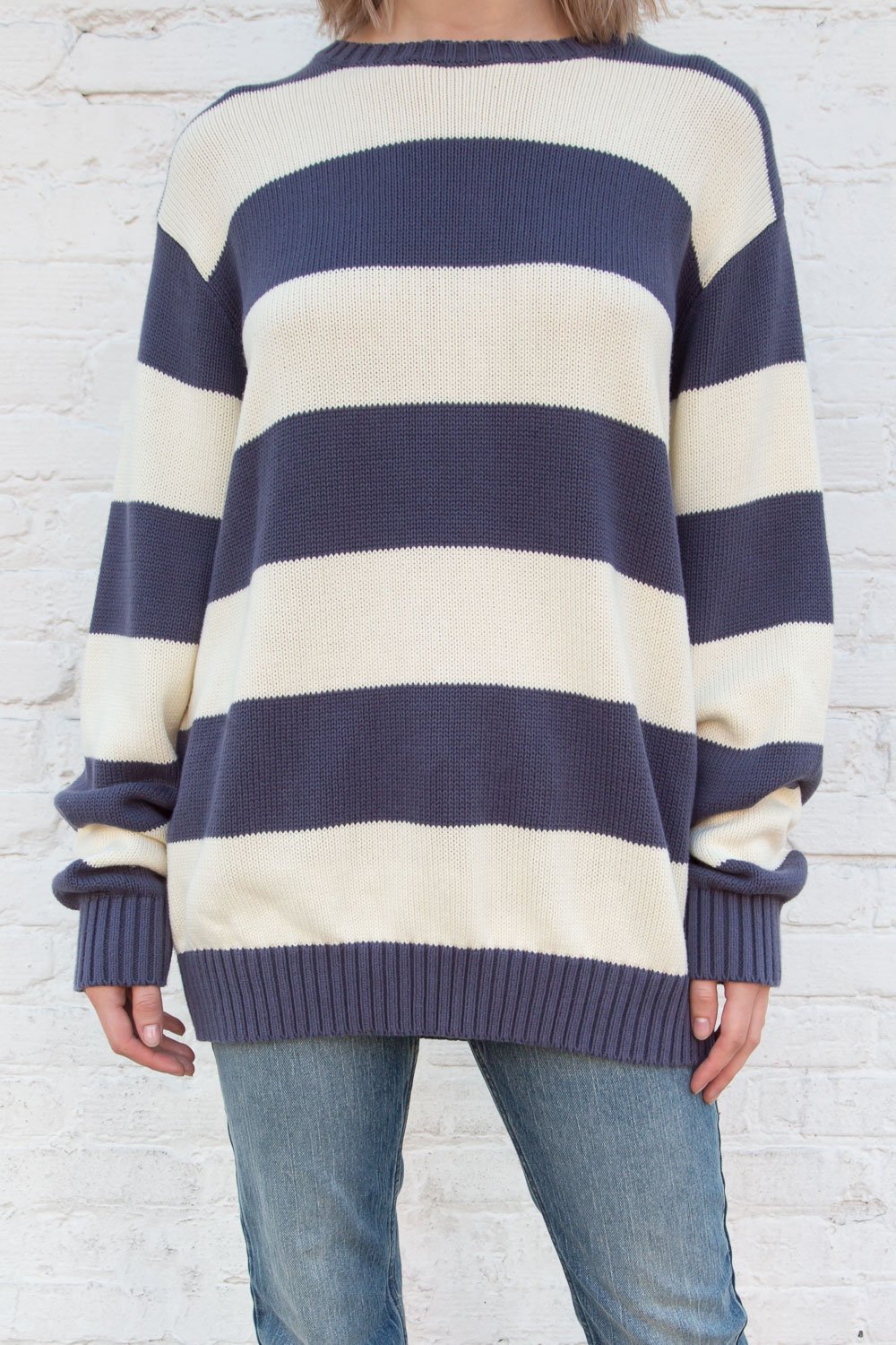 Brianna Cotton Thick Stripe Sweater