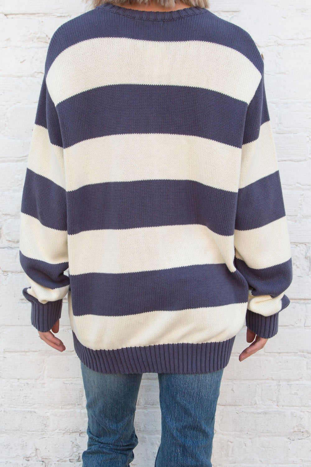 Brianna Cotton Thick Stripe Sweater