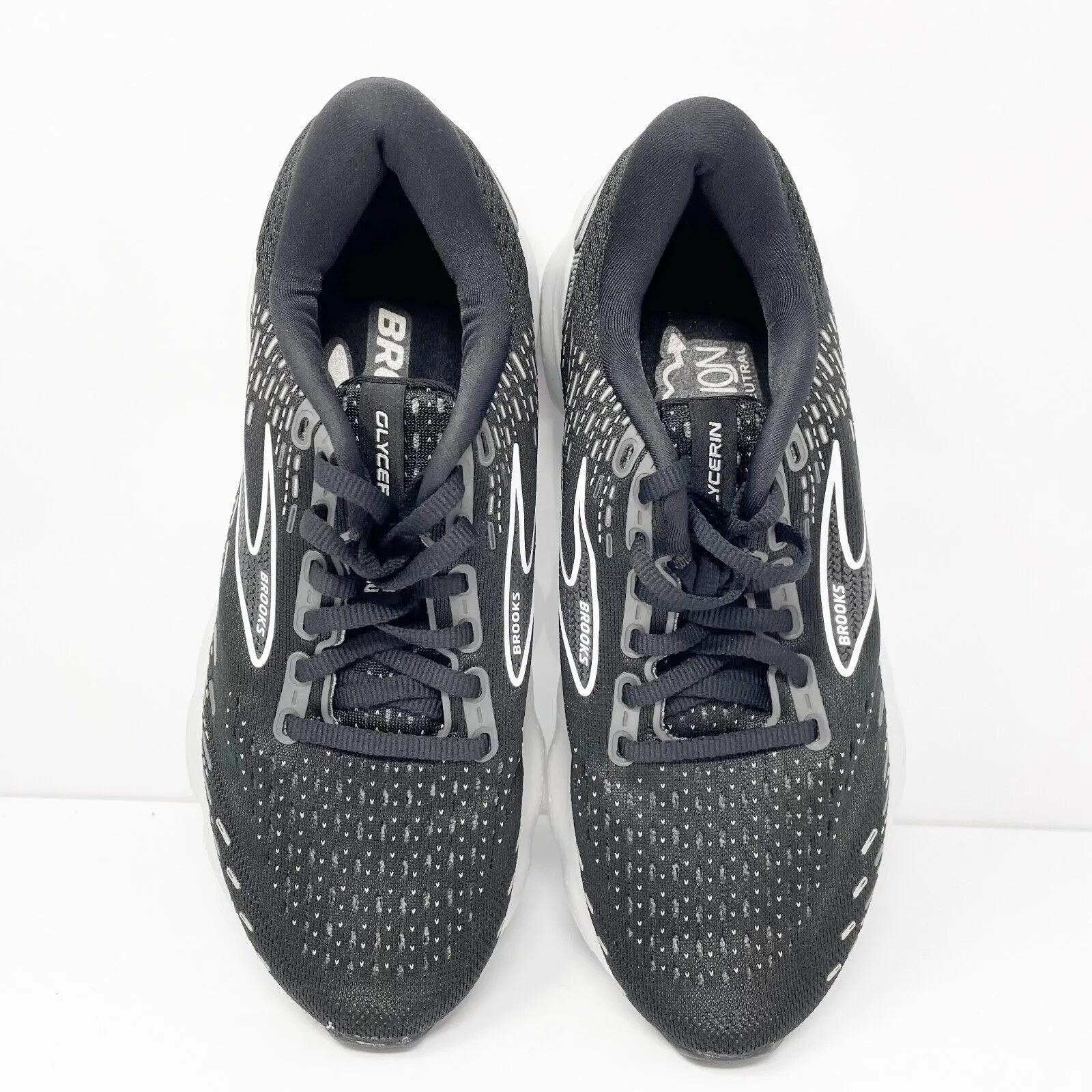 Brooks Womens Glycerin 20 1203691B059 Black Running Shoes Sneakers Size 6.5 B