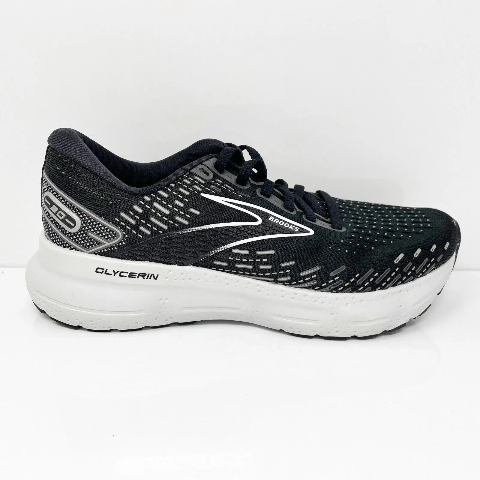 Brooks Womens Glycerin 20 1203691B059 Black Running Shoes Sneakers Size 6.5 B