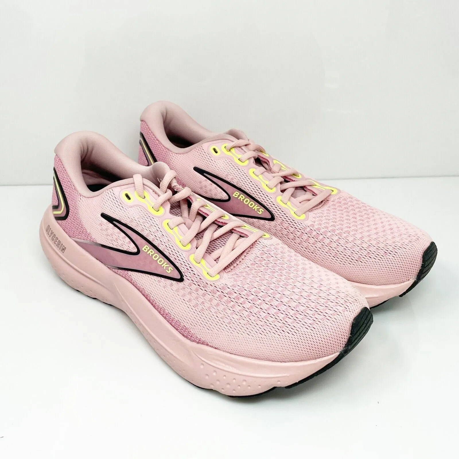 Brooks Womens Glycerin 21 1204081B612 Pink Running Shoes Sneakers Size 11 B