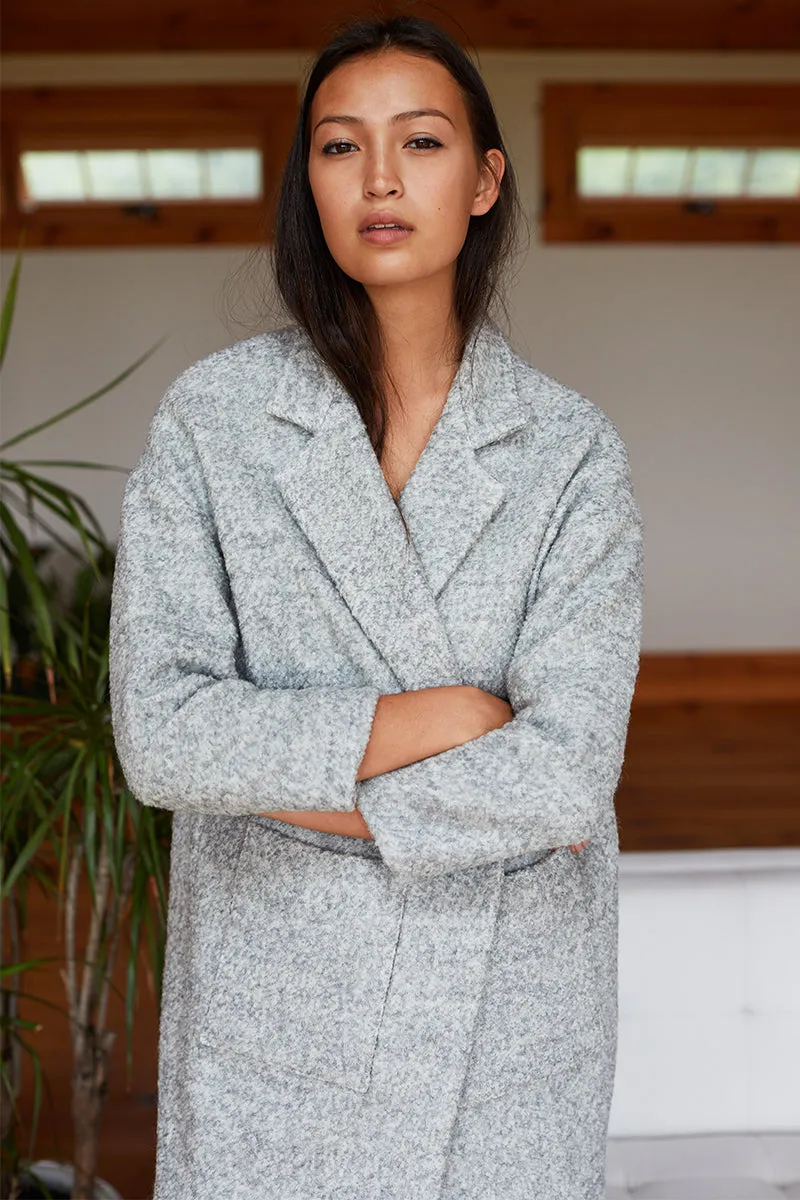 Car Coat - Heather Grey Boucle