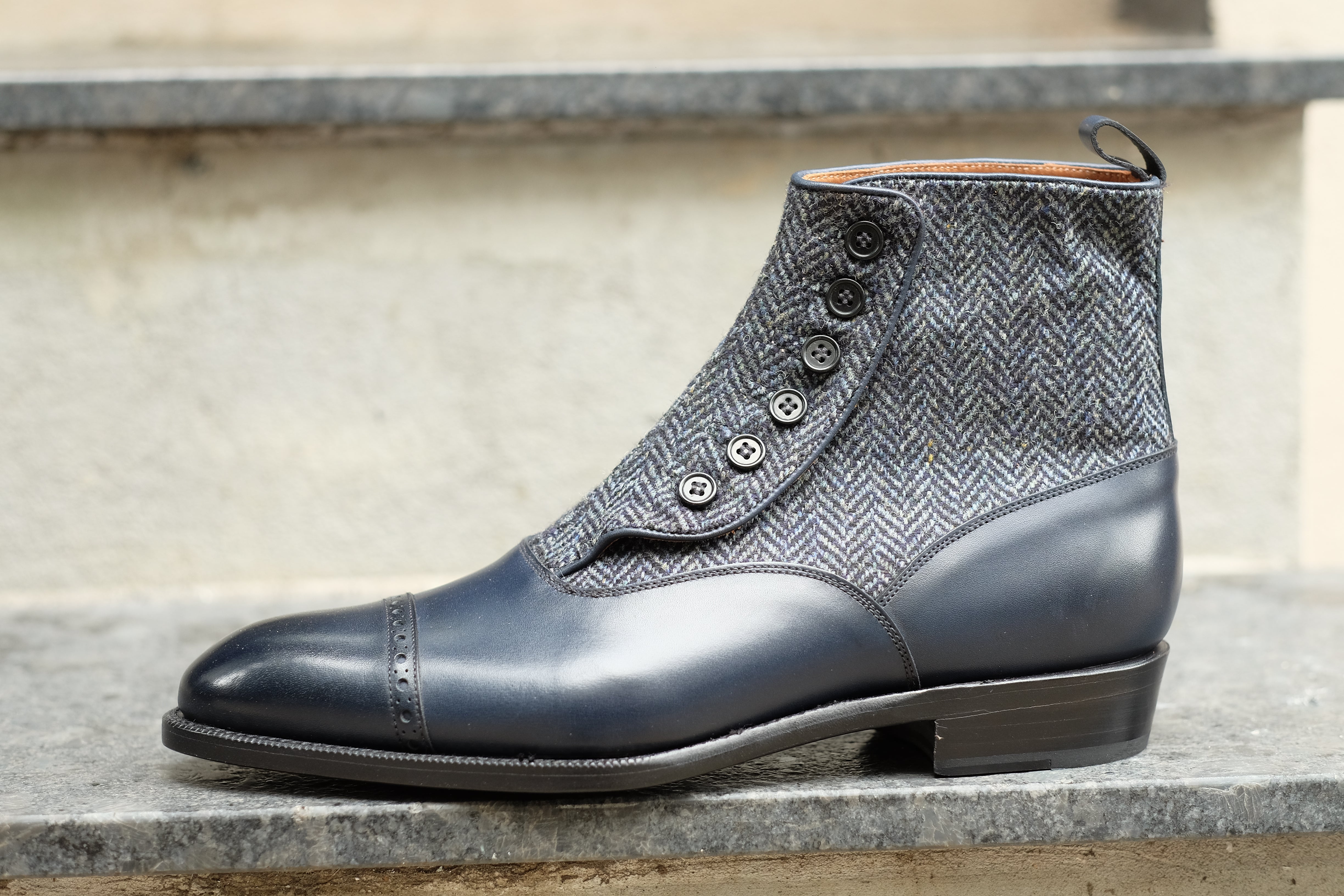 Carkeek II - Midnight Calf / Blue Tweed