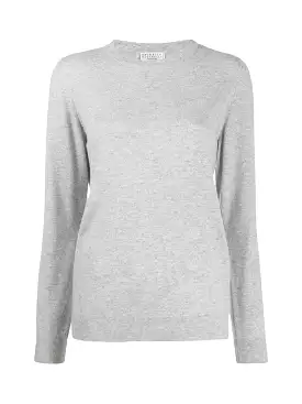 Cashmere sweater with monili