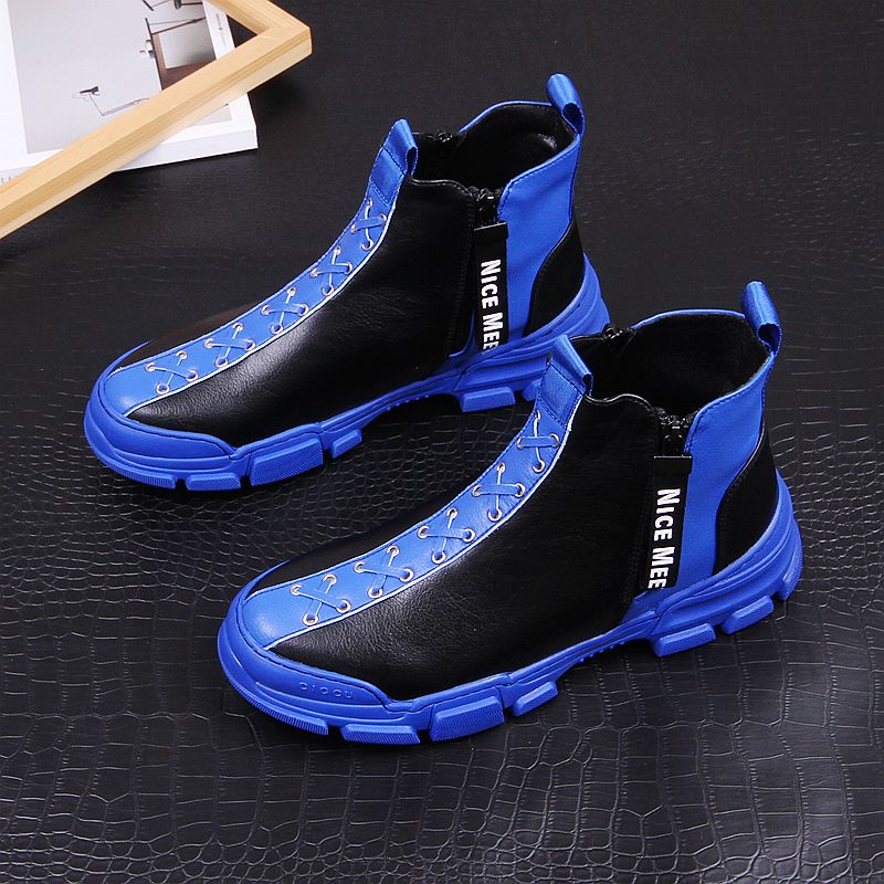 Casual Men's Solid Height Increasing Waterproof Breathable Vulcanize Boots