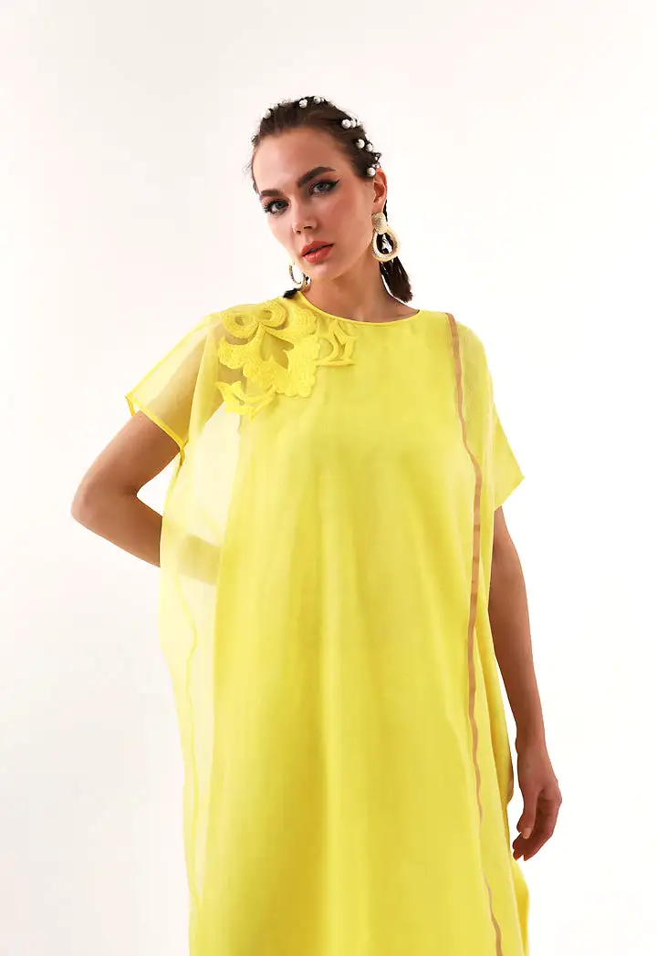 Chiffon Overlay Kaftan