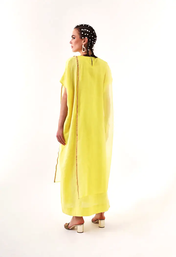 Chiffon Overlay Kaftan