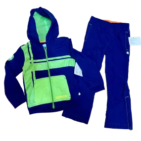 Children's •Crocs•  Nylon Windwear Hooded Jacket and Pant Set Navy - Size 5