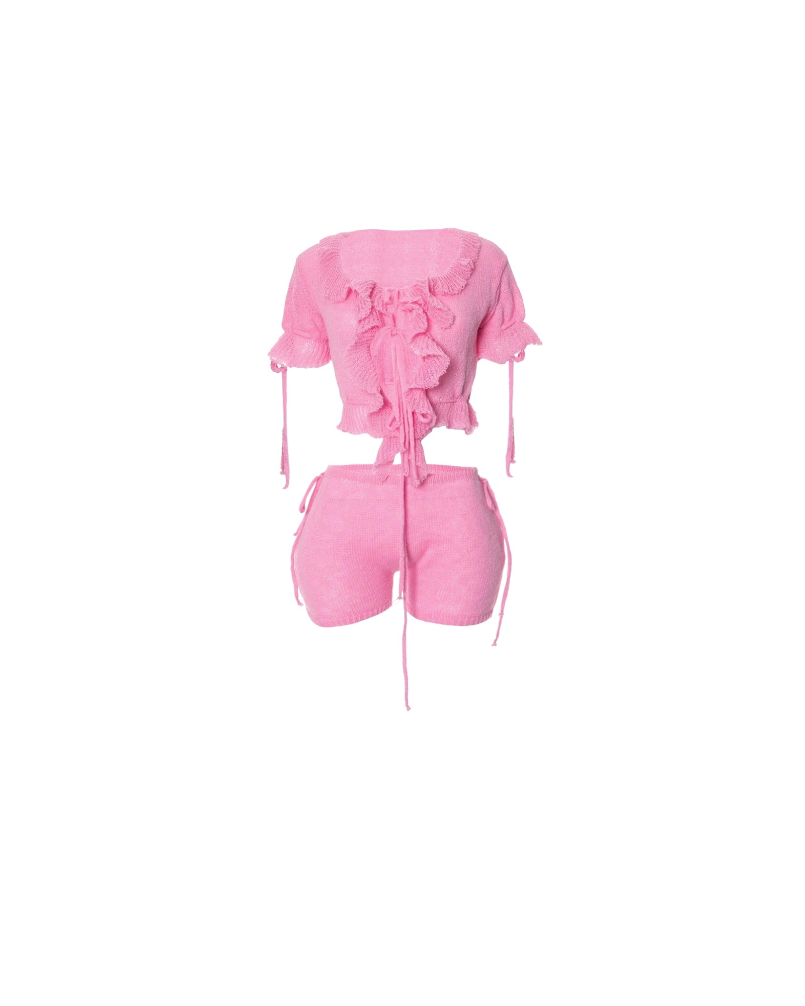 Claudia Ruffle Knit Short Set