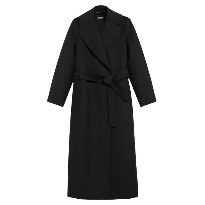 COAT POLDO DOUBLE DRAP Woman Black 