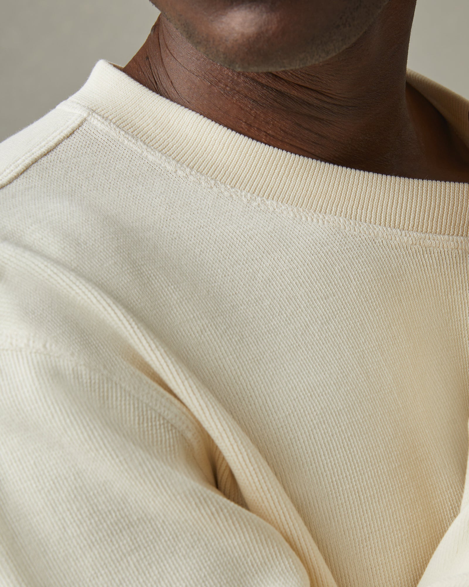 Cotton Crew Sweater - Cornsilk