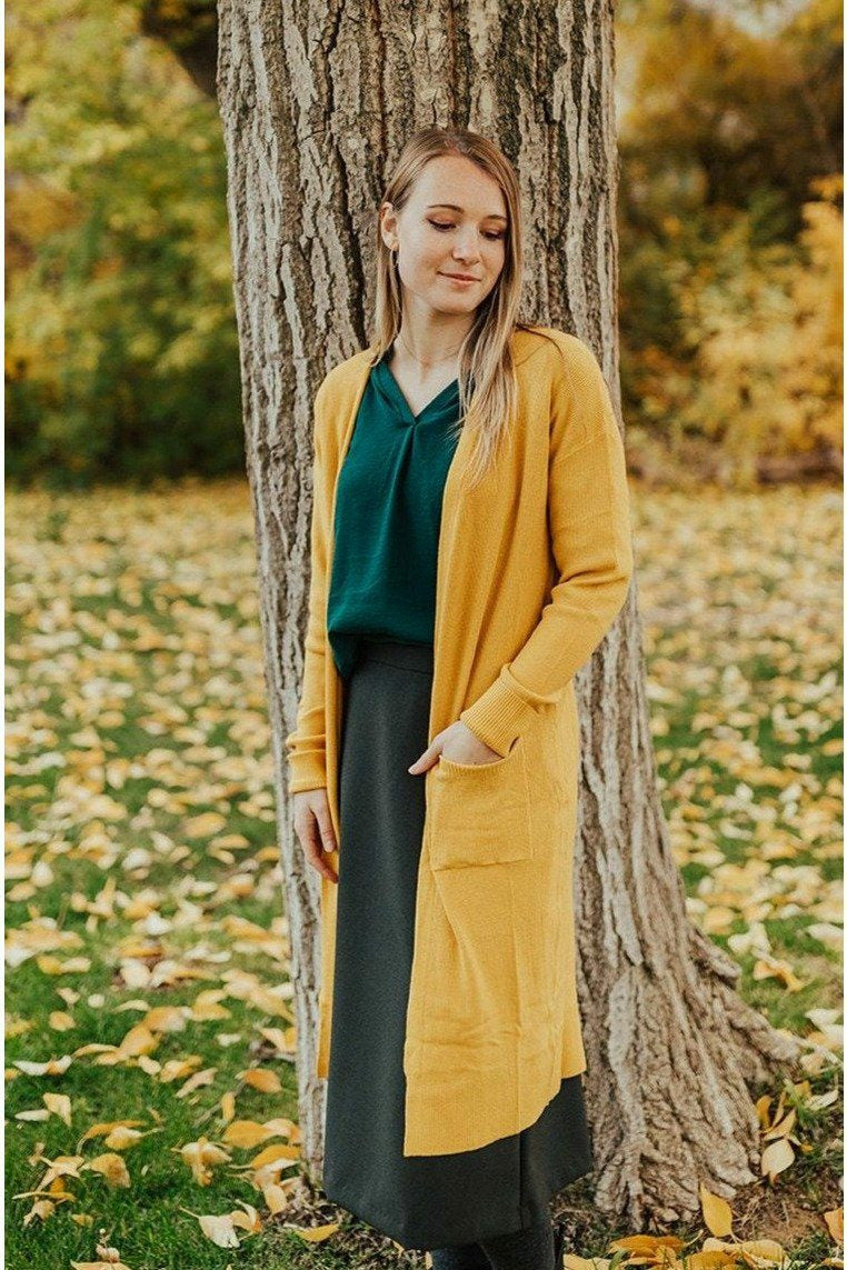 Cynthia Pocket Fit Cardigan Dandelion