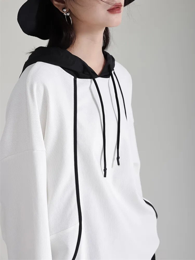 Daiyay Contrast Hoodie - White